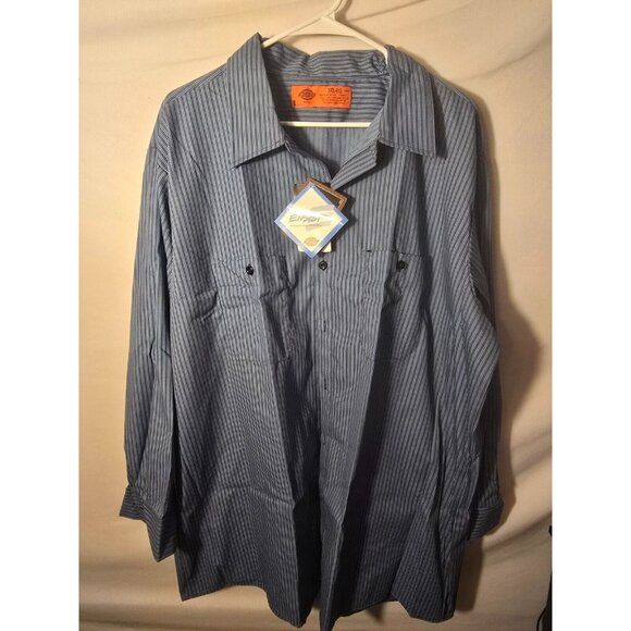 Dickies Other - New NWT Dickies work Shirt Button up Long Sleeve Mens Big Tall SIze 3X 3XL Blue
